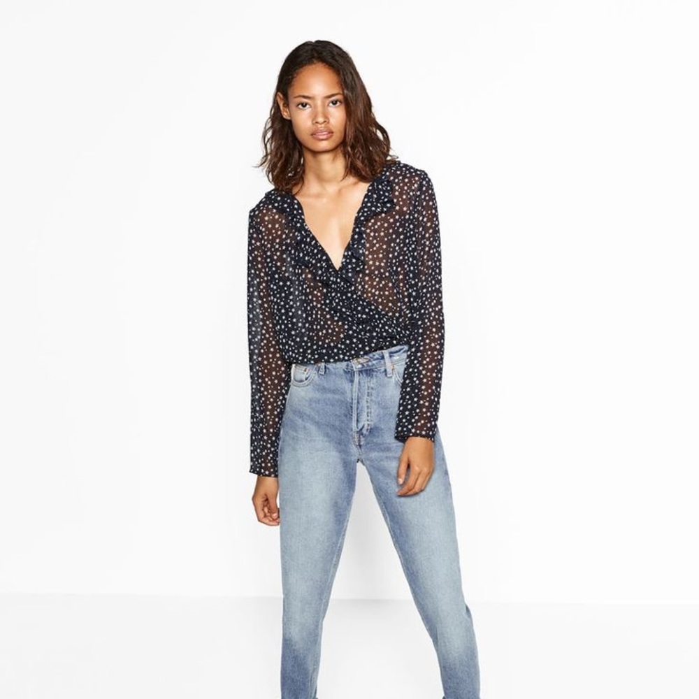 Zara Star Print Bodysuit